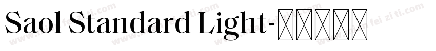 Saol Standard Light字体转换